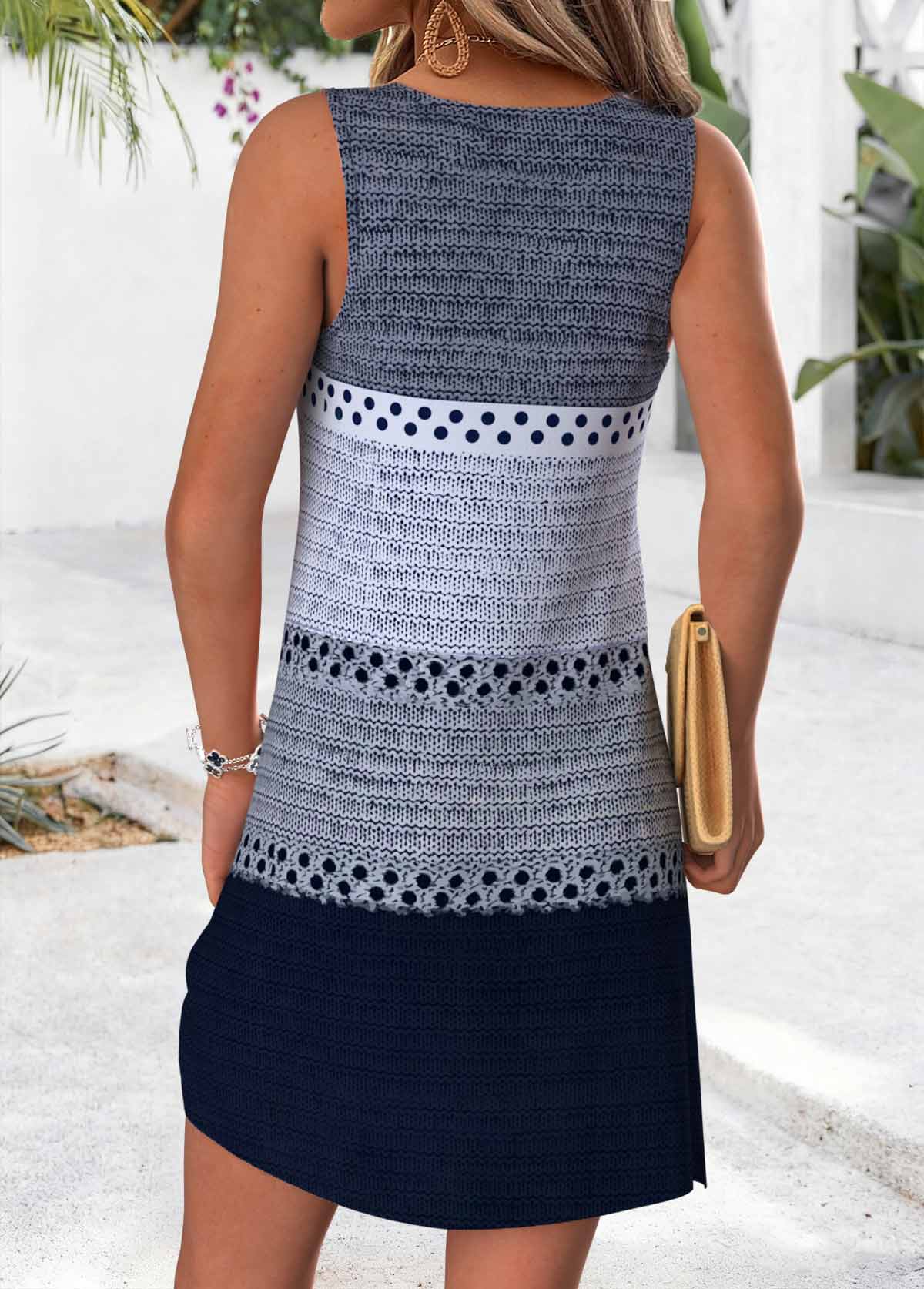 Floral Print Short Tummy Coverage Sleeveless Dress
