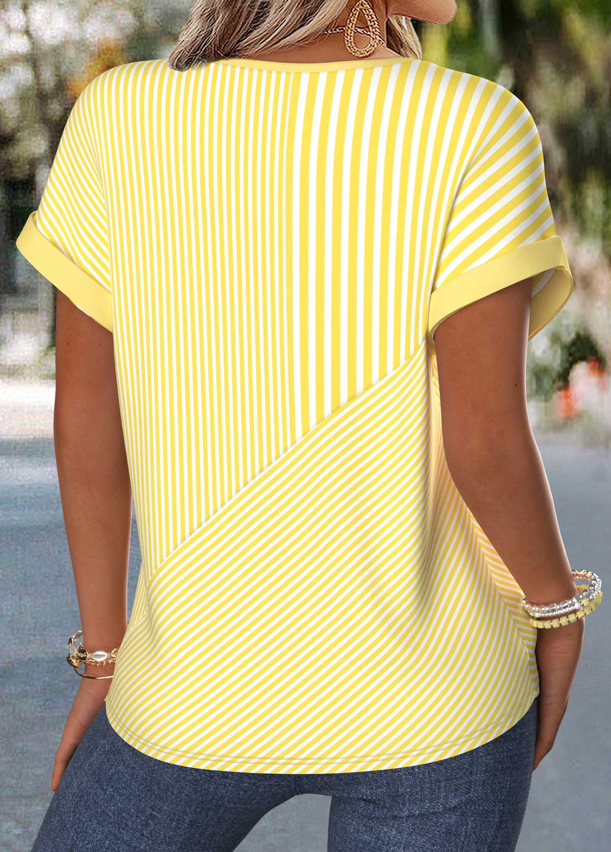 Floral Print Tummy Coverage Short Sleeve Blouse