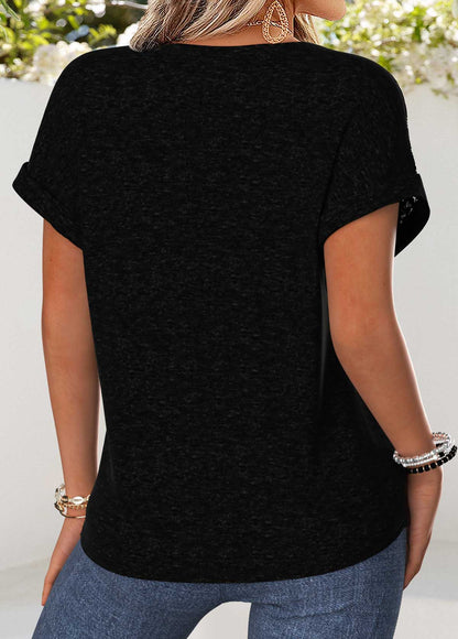 Floral Print Tummy Coverage Short Sleeve Blouse